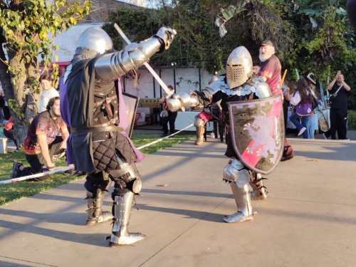 Espadas, música y comida medieval: mirá cómo fue el festival que llenó de historia a Merlo