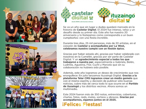 Gracias por acompa&ntilde;arnos, sigamos juntos en el 2025